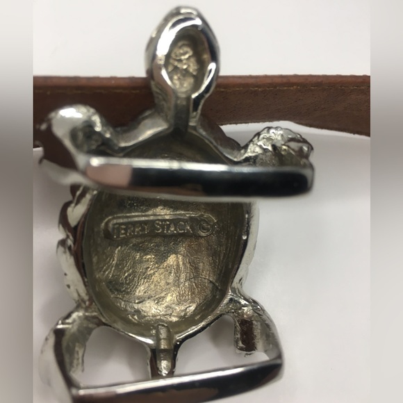 Terry Stacks Leopard Calf Hair Turtle Buckle Belt size XL - Picture 7 of 16